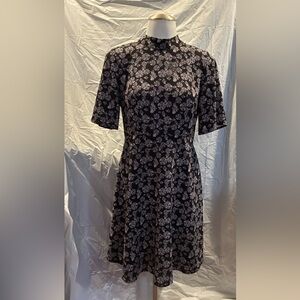 H&M Black and White Floral Dress